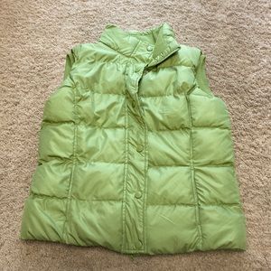 Lime green puffer vest